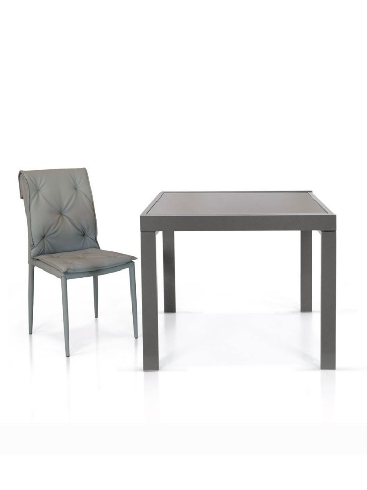 Tavolo quadrato tortora