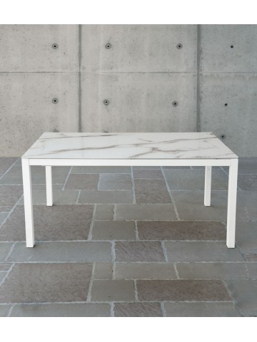 Tavolo Allungabile in Vetro effetto pietra