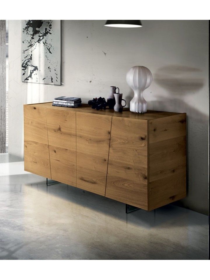 Credenza 4 ante Rovere nodato