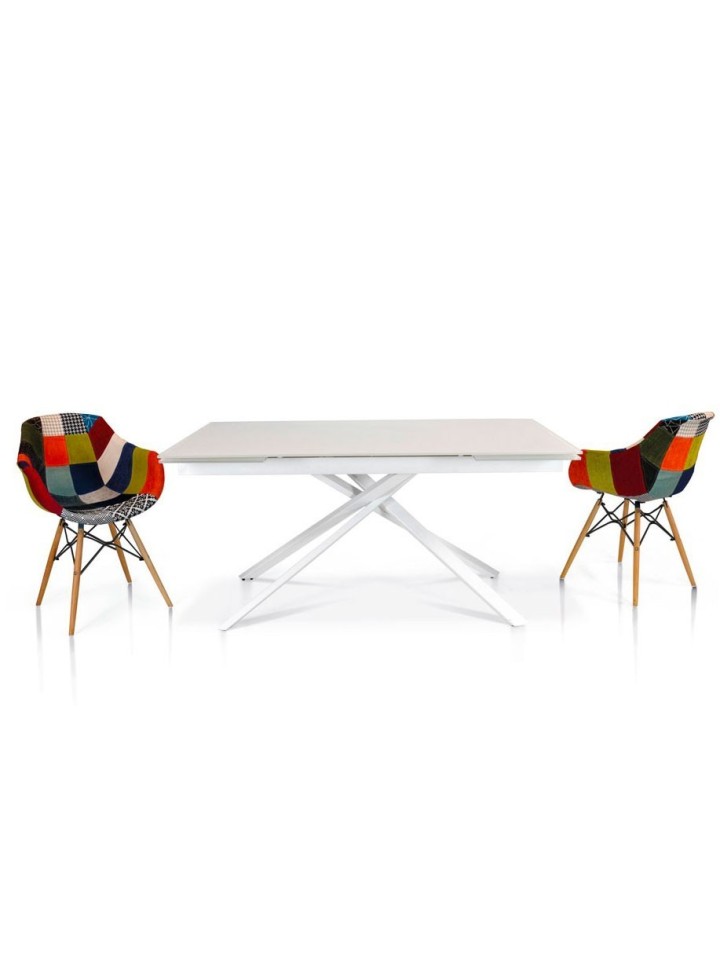 Tavolo Rettangolare Allungabile con Gambe Incrociate