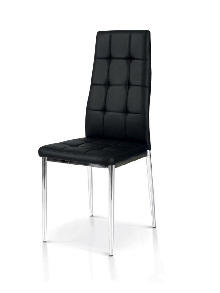 Sedia in Ecopelle Grigia