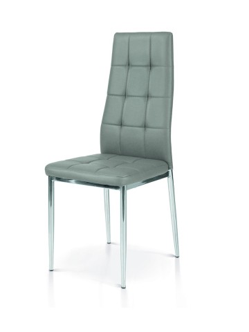 Sedia in Ecopelle Grigia