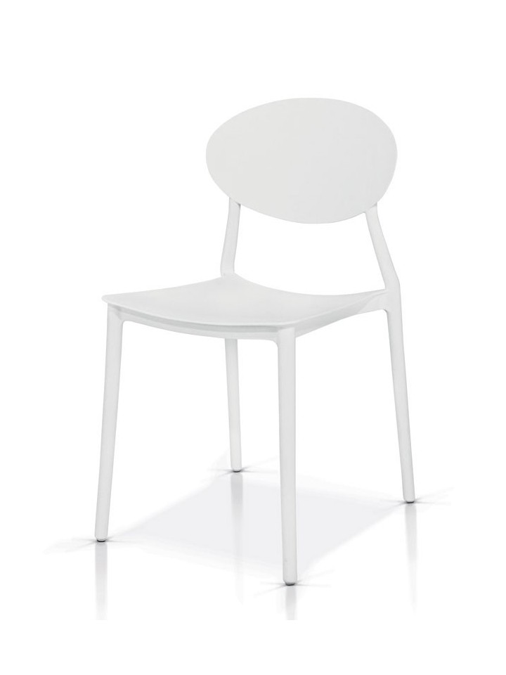 Sedia Moderna in Polipropilene Bianca
