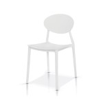Sedia Moderna in Polipropilene Bianca