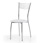 Set Tavolo bianco rettangolare allungabile in vetro + 4 Sedie in acciaio