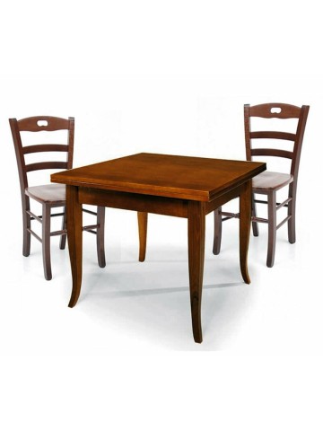 Set Tavolo da cucina 160 x 85 allungabile + 6 Sedie Legno massello