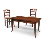 Set Tavolo da cucina 160 x 85 allungabile + 6 Sedie Legno massello