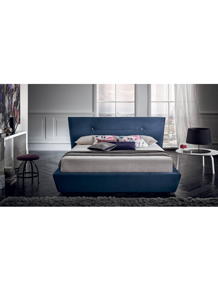 Letto matrimoniale imbottito elegante Chris Felis