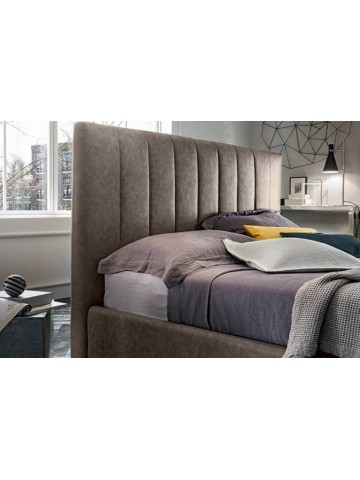 Letto Singolo Imbottito Testata Alta Clyde Felis