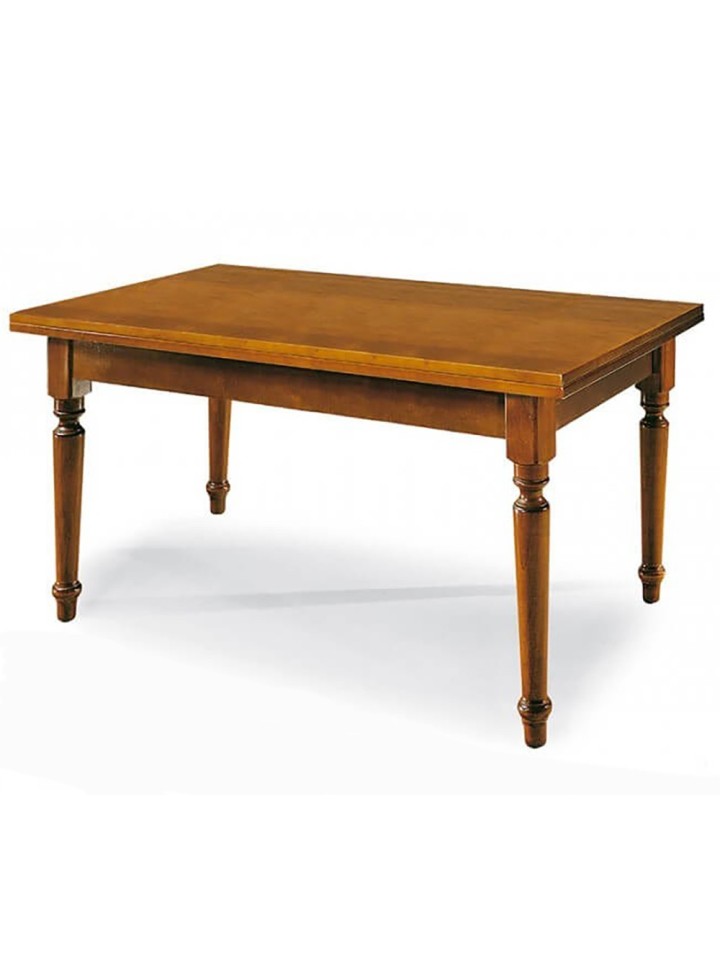 Tavolo rettangolare in legno piede tornito