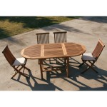 Set da esterno Tavolo + Sedie in legno