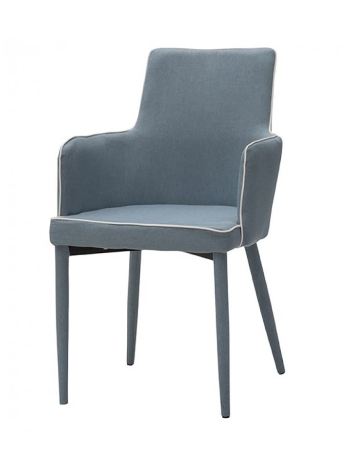 Sedia ecopelle beige trapuntata