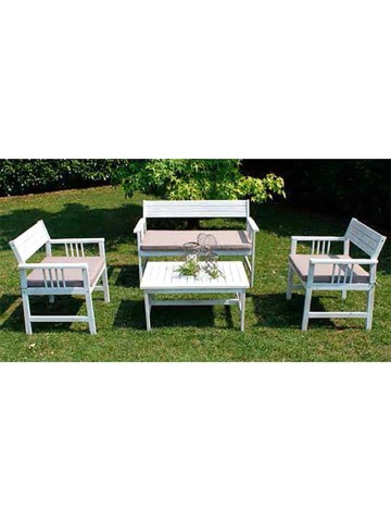 Salotto da esterno BALI Bianco