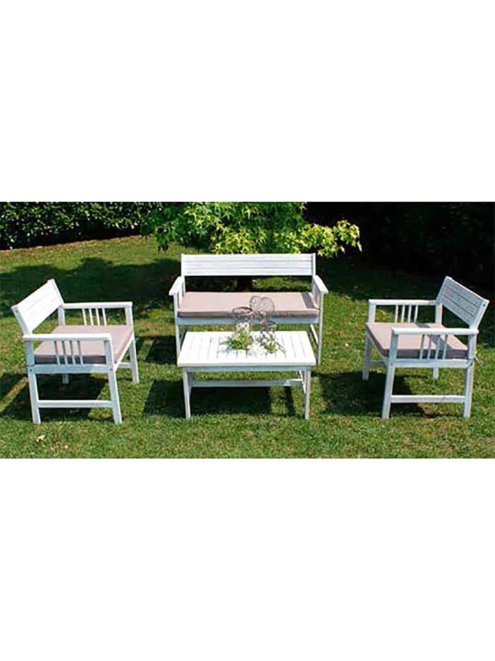 Salotto da esterno BALI Bianco