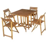 Set da esterno Tavolo + 4 sedie legno acacia