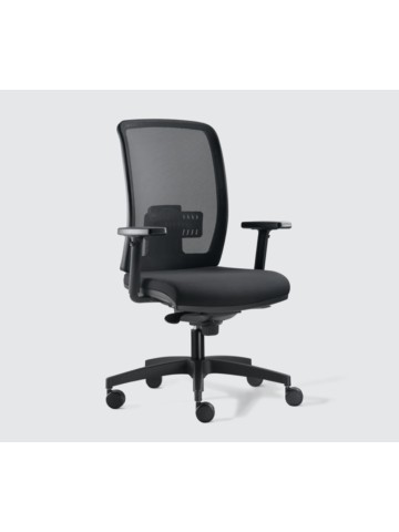 Sedia Nera con schienale alto da ufficio