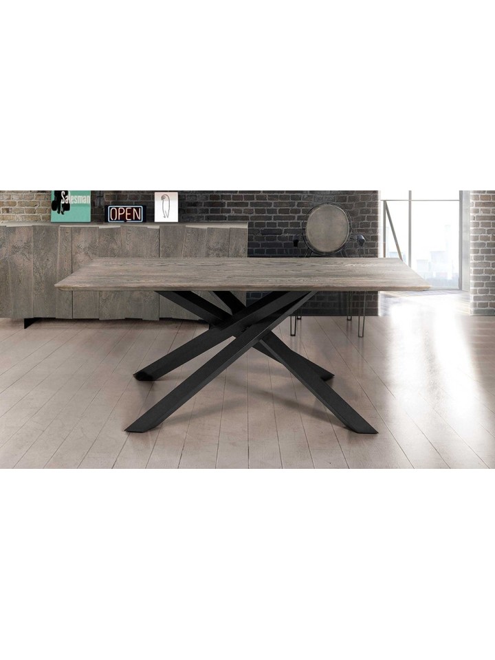 Tavolo Rettangolare Allungabile con Gambe Incrociate