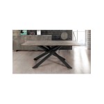 Tavolo Rettangolare Fisso con Gambe Incrociate Piano Beton