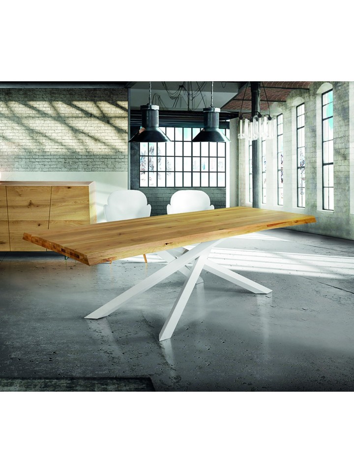 Tavolo Rettangolare Allungabile con Gambe Incrociate