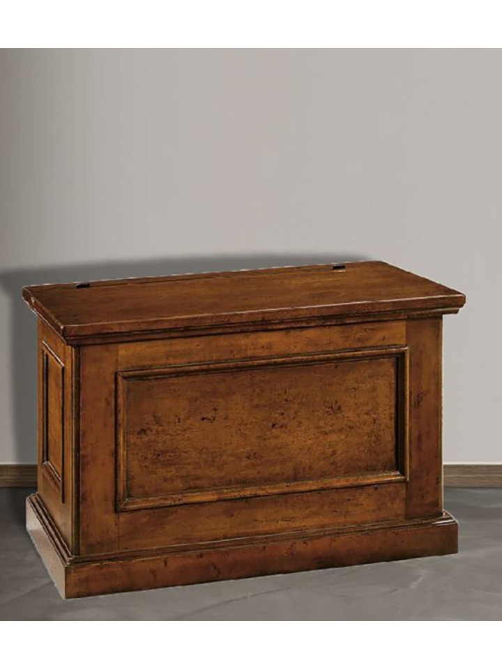 Cassapanca Baule in legno Massiccio Noce