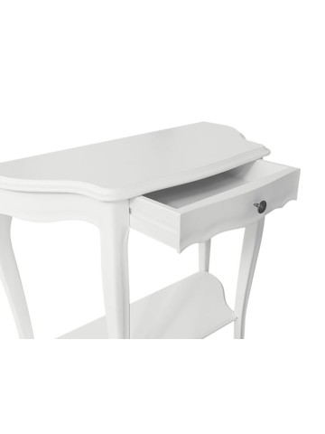 Consolle in legno 1 cassetto Bianco opaco