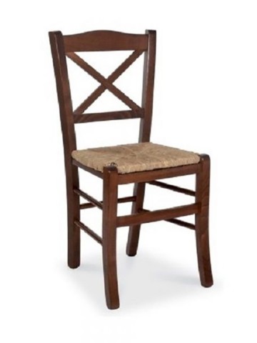 Sedia Croce Noce  Seduta Paglia