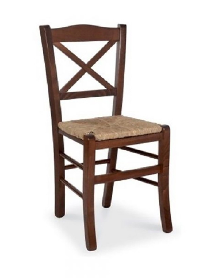 Sedia Croce Noce  Seduta Paglia