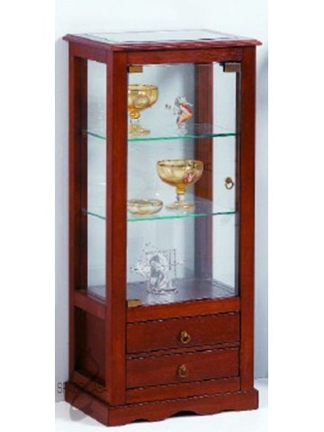 Vetrina in legno con cassetti
