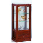 Vetrina 1 anta con cassetti - Bianco Decò