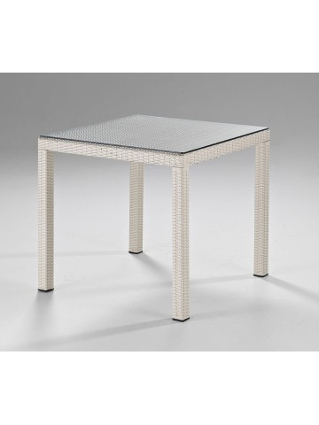 Tavolo quadrato da esterno IKARO Bianco