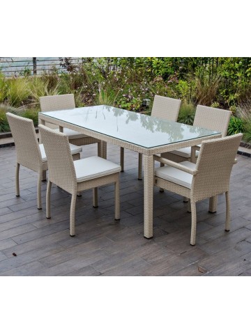 Tavolo rettangolare da esterno IKARO Bianco