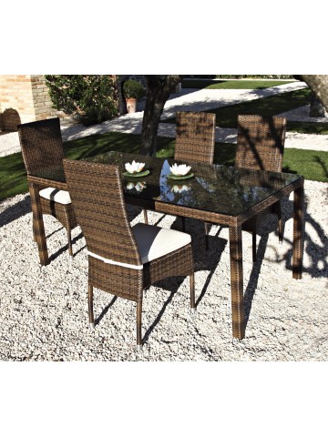 Tavolo quadrato da esterno IKARO Bianco