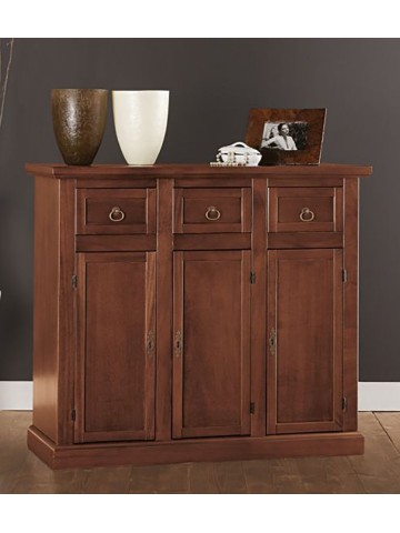 credenza in legno noce 3 cassetti + 3 ante