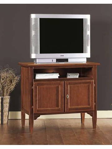 Porta TV Legno con piedi a spillo noce