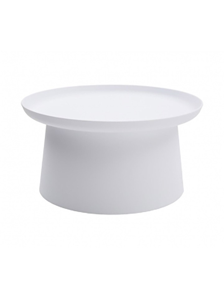 Tavolino Rotondo Polipropilene Bianco