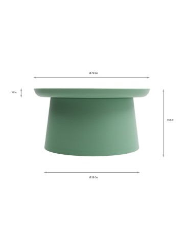 Tavolino Colorato Basso Polipropilene Bianco