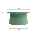 Tavolino Rotondo Polipropilene Verde