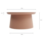 Tavolino Colorato Basso Polipropilene Bianco