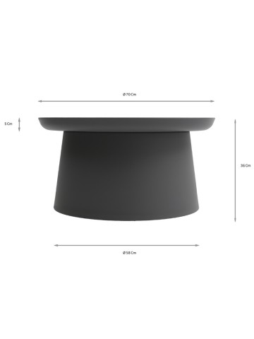 Tavolino Colorato Basso Polipropilene Bianco