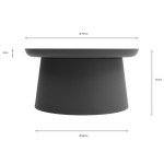 Tavolino Colorato Basso Polipropilene Bianco