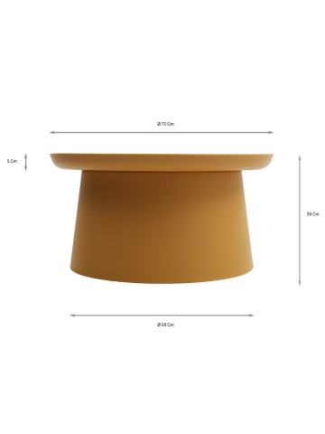 Tavolino Rotondo Polipropilene Giallo