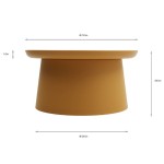 Tavolino Colorato Basso Polipropilene Bianco