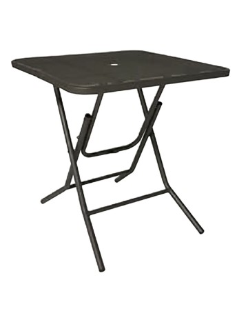 Tavolino Quadrato in Ferro Pieghevole Antracite