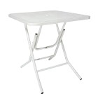 Tavolino Quadrato in Ferro Pieghevole Antracite