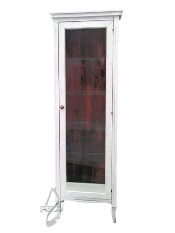 Vetrina alta 1 anta con piede a sciabola - 55 - Provenzale