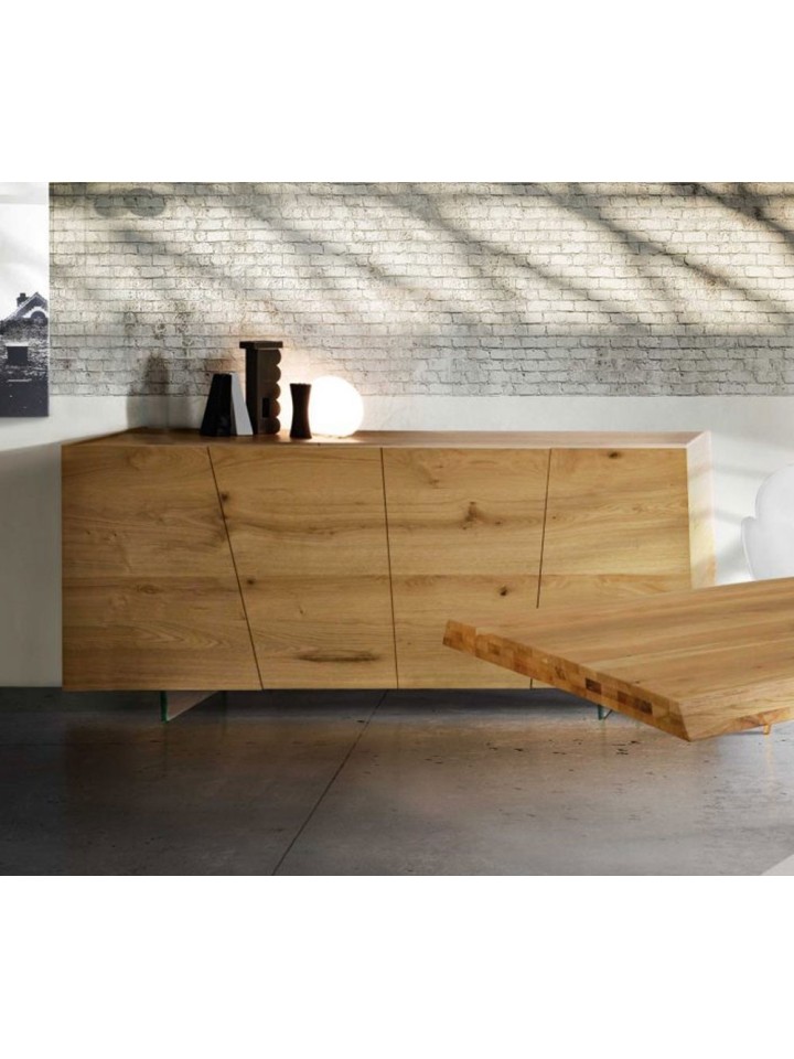 Credenza 4 ante Rovere notato
