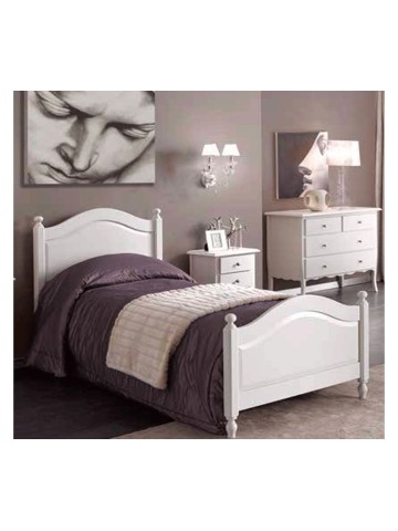 Letto matrimoniale in legno stile provenzale