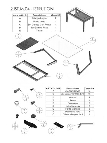 Tavolo vetro design moderno Tortora