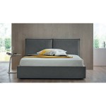 Letto contenitore imbottito testiera moderna minimal Emily Felis