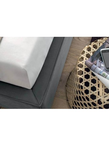 Letto contenitore imbottito testiera moderna minimal Emily Felis